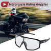 Motorcycle Riding Goggles Clear Lens Black Frame PC Cycling Sunglasses