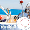 2pcs 10ft 118 Inch Marine Throttle Shift Control Box Cable with Clevis Red