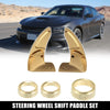 Dodge Charger Gold Tone Inner Paddle Shifter AC Volume Knob Cover Ring