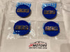 BBS Wheel Center Caps / 70mm 4 pcs / Genuine Emblem Blue Gold 3D Logo