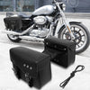 Make Model Pair 2 x Saddlebag Side Bags Adjustable Buckles Black