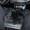 Car Black Sheepskin Center Console Armrest Cover