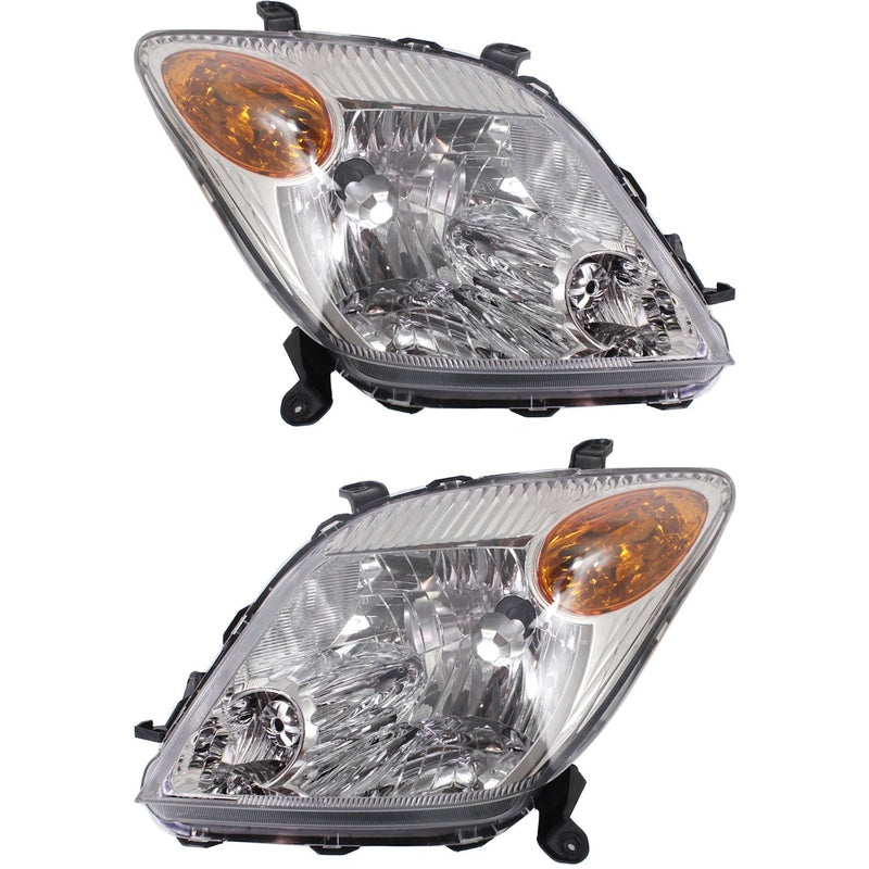 Halogen Headlight Set For 2006 Scion xA Left & Right Pair