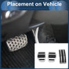 Peugeot 208 (2013-2018) Silver Tone Manual Footrest Pedals Cover Set