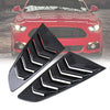 Ford Mustang Carbon Fiber Black Vent Side Window Louver Covers (2015-2021)