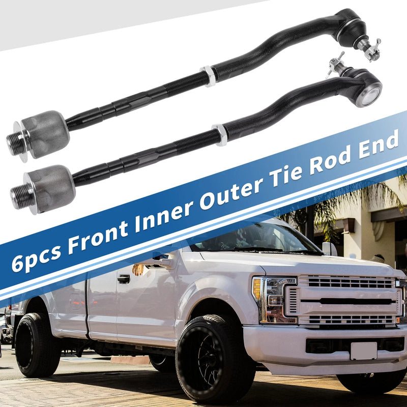 Ford Edge 6pcs Front Inner Outer Tie Rod Ends (2007-2014)