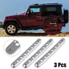 Jeep Wrangler 2 Door (2007-2018) Silver Tone 3 x Door Handle Trim Covers