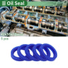 Car Oil Seal 42x55x10mm TPU Rotary Shaft Seal Blue 5 Pcs
