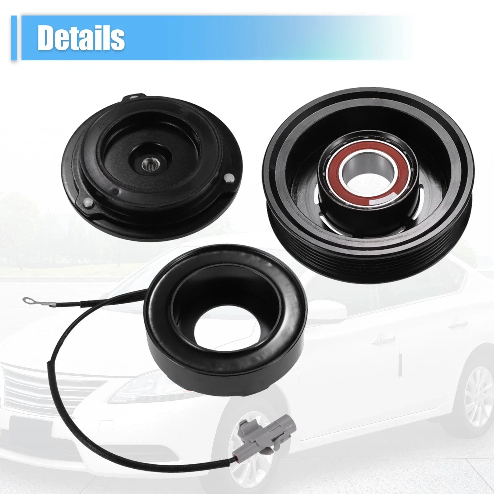 AC Compressor Clutch Kit for Toyota Sequoia 2001-2007 8 Cyl 4.7L