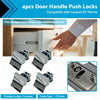 Caravan RV Marine Cupboard Latch Knob 4 x Door Handle Push Locks