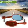 Motorcycle Rear View Mirrors / Oval Shape Handlebar - Orange Aluminum Alloy