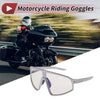 Motorcycle Motorcycle Riding Goggles Light Gray Lens Silver Tone Frame