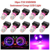 DASH Gauge Instrument Kit LED Purple Bulbs 10Pcs 12V 18mm 5050SMD Cluster