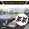 Jeep Wrangler JL JLU 2018-2024 Engine Hood Hinge Cover (2 x Plastic Black)