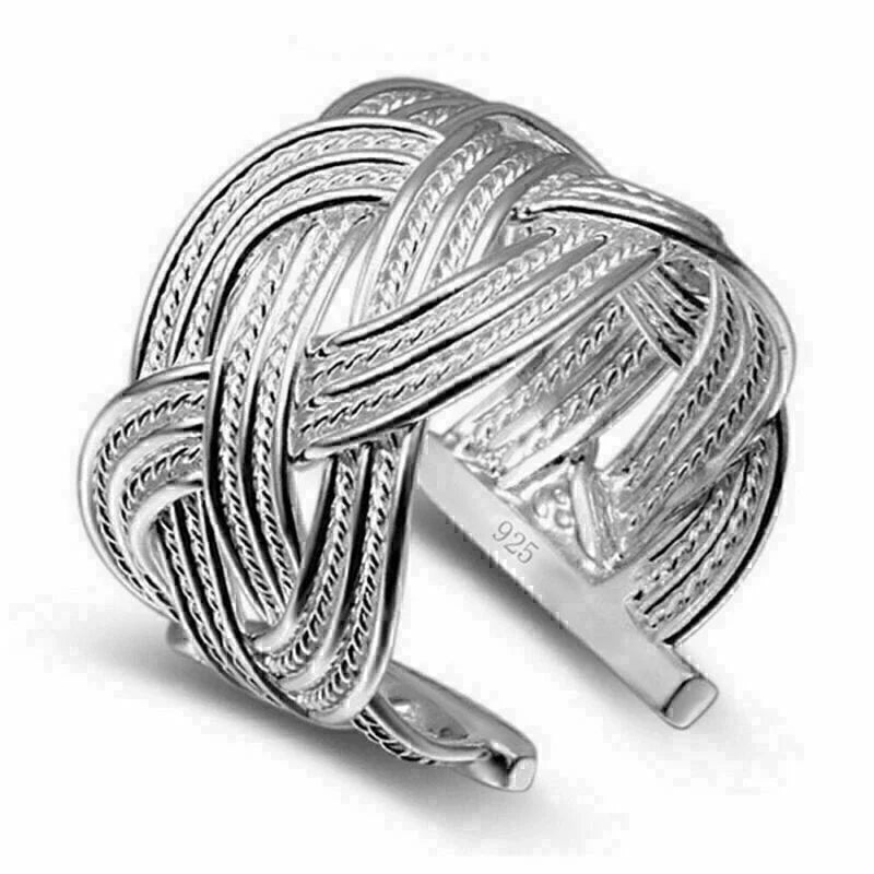Jewelry Party - Size P1 / 2 (UK) / 8 Silver Plated Fashion Rings (US)