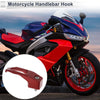 Square Aluminum Alloy Motorcycle Hanging Hook Red 78mm Length