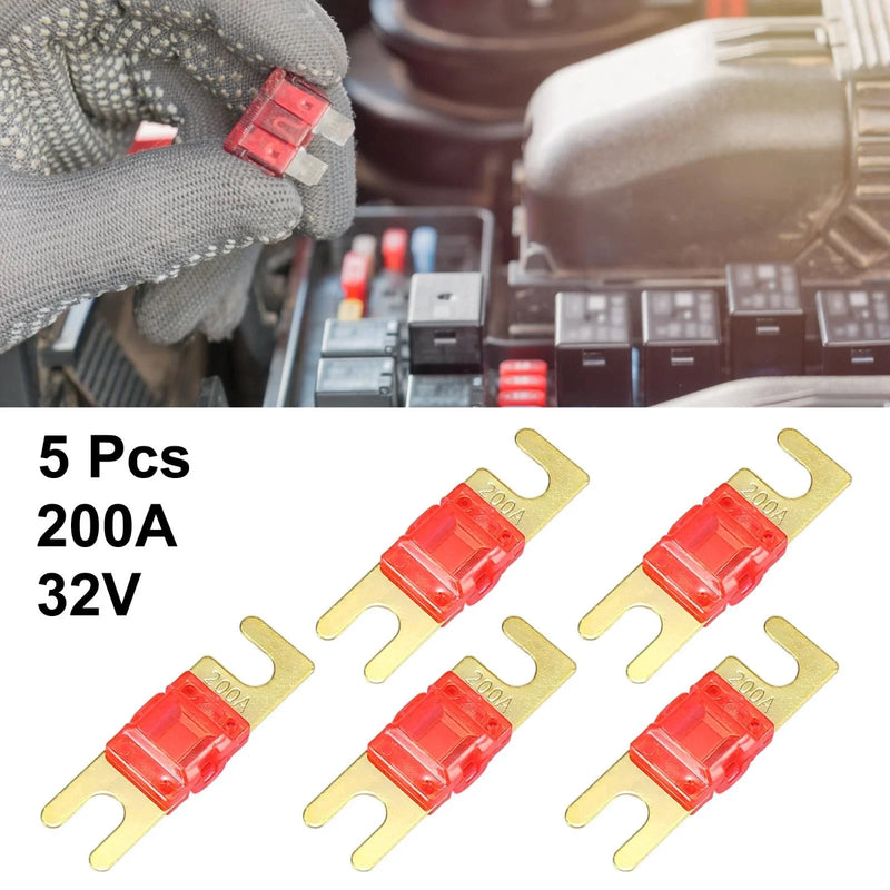Car, Truck, Motorcycle, Boat, Audio CDs 5 x 200A AFS Mini ANL Fuses
