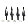 Harley Road Glide Windshield Spike Bolts 4 x Aluminum Black & White (2015+)