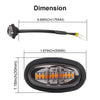Ford F-150 Raptor Style 3 x Amber Smoked LED Front Grille Lamps