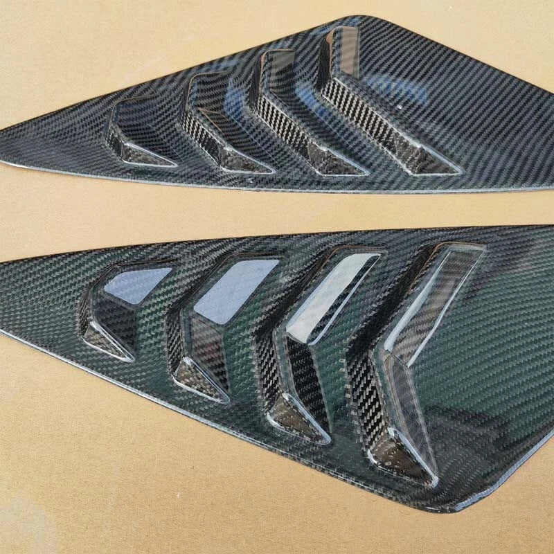 Benz GLE 2020 Real Carbon Fiber Side Vent Window Scoop Louver Cover Trim Fit
