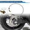 90cm Motorcycle Brake Clutch Oil Hose Line Silver Tone