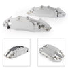 Front / Rear Universal Silver 3D Style Car Disc Brake Caliper Covers