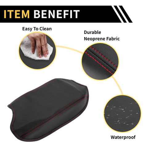 Ford Ranger Microfiber Leather Black Center Console Cover