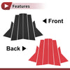 KIA Rio (2012-2015) Black 6 Pcs Door Pillar Window Trim