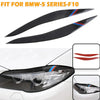 BMW 5 Series F10 Carbon Fiber Headlight Eyelid Covers (2010-2013)