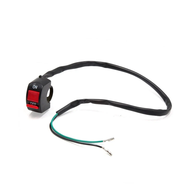 7 / 8" Handlebar Motorcycle 2 x Wires Headlight Switch ON-OFF Button