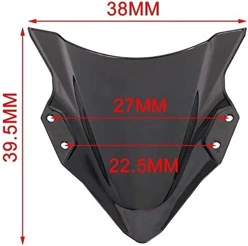 2017-2021 Kawasaki Ninja 400 Black Windscreen (2017-2021)