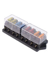 Car Compact 8 Way Fuse Box Holder LED Circuit