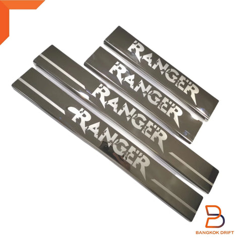 Ford Ranger 2012-2024 Stainless Chrome Door Sill Scuff Plates