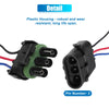 BMW 3 x Car 3-Pin Male/Female Triple Shroud Connector Plug