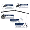 Ford Edge, BMW X5 Car Rear Windshield Wiper Blades (2016-2021, 2007-2013)