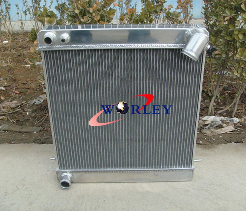 3 Row Fit Jaguar E-Type XKE Series 1 4.2L I6 Aluminum Radiator (1965-1967)