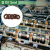 Oil Seal Rotary Shaft Seal FKM Rubber 14x22x4.5mm Brown 5 Pcs