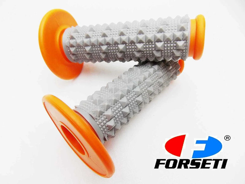 Suzuki RM80 Orange Grey Diamond Top Handlebar Grips