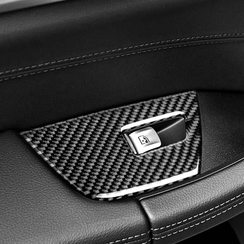 BMW X3 X4 2018-2021 Carbon Fiber Door Window Switch Buttons Cover Trim Fit