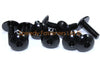 Suzuki Gsxr 750 Alluminio Nero carenatura & parabrezza clips (1988–1991)