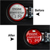 Ford Mustang Carbon Fiber Red Engine Start Stop Button Cover Trim (2015-2022)