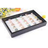 Rings & Earrings Organizer Storage Showcase Velvet Jewelry Display Box