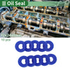 Oil Seal 12x24x8mm TPU High Pressure Blue 10 Pcs