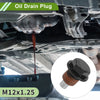 Car & Motorcycle Black Red 2 x M12x1.25 Copper Oil Drain Plug with Gasket