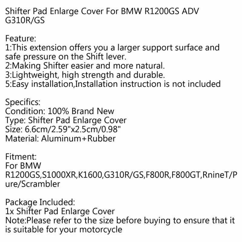 BMW G310 GS / R R1200GS ADV Gear Shift Peg Extension (2017-2023)