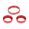 Ford Mustang (2015-2020) Red 3 x Car Headlight Volume Tune Knob Covers