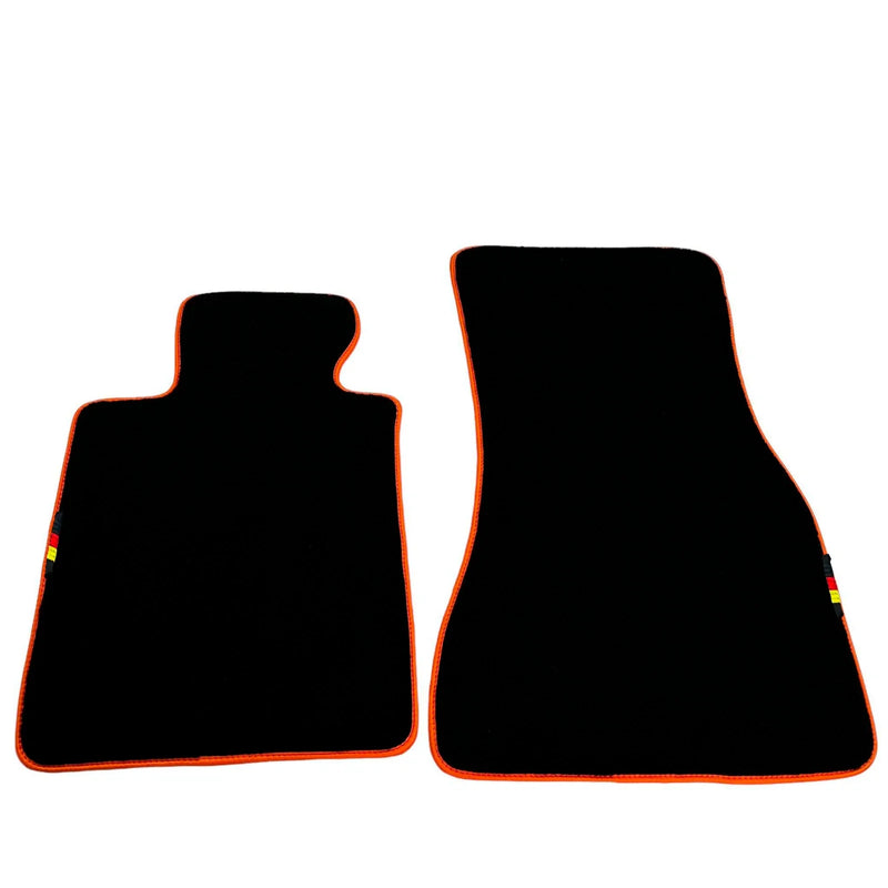 BMW X3 Series E83 SUV (2003-2010) 2 x Orange Trim AutoWin Black Floor Mats