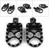 Harley Dyna Sportster Iron 883 Fatboy Wide Black Foot Pegs MX Style (2004-2023)