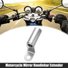 Motorcycle Handlebar Extender 10mm Aluminum Alloy Silver Tone