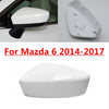Mazda 6 Pearl White Left Side Door Wing Mirror Cover Cap Shell (2014–2017)